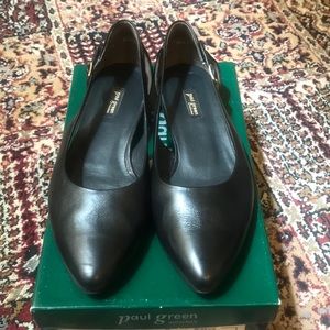 Paul Green Beckett Black Leather Flats
